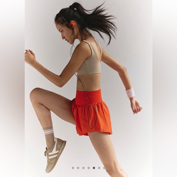 Free People X FP Movement Carpe Diem Shorts in Flame NWT - Picture 5 of 7